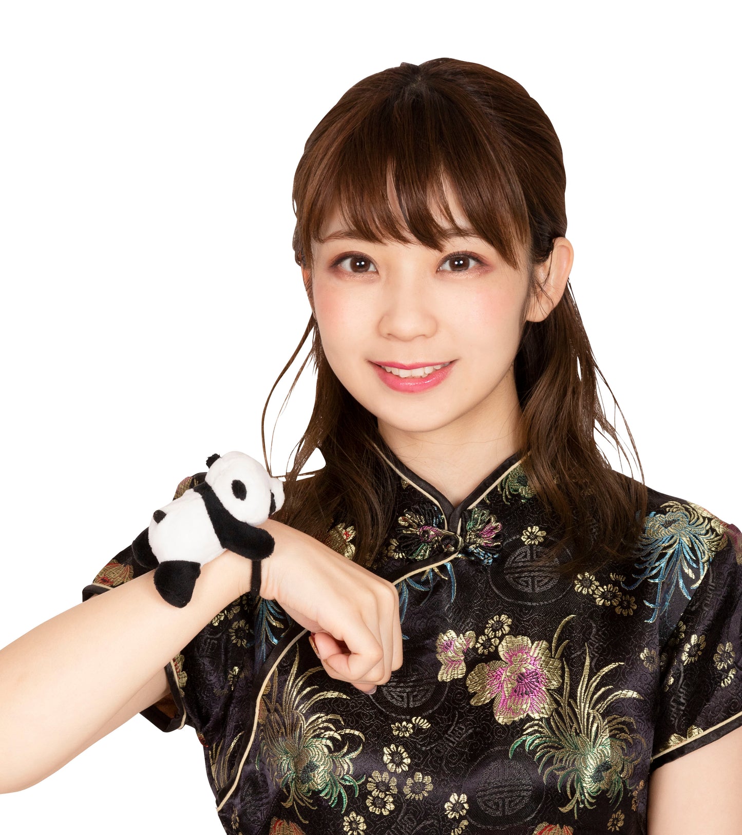 ヘアアクセ パンダ 抱きつきパンダヘアゴム レディース フリーサイズ 【クリアストーン】