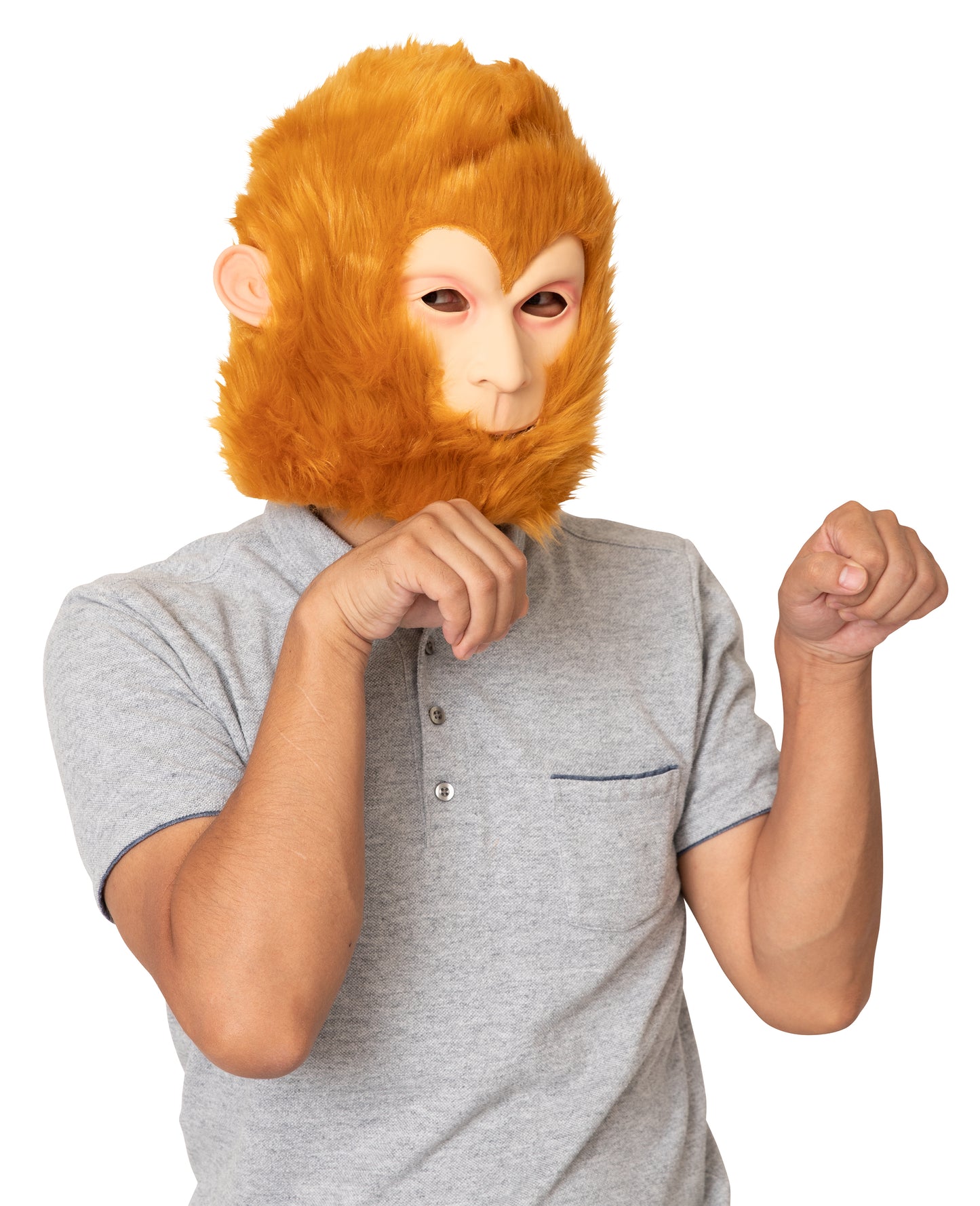 バラエティグッズ 猿 アニマル ラバーマスク サル ユニセックス フリーサイズ オレンジ 【クリアストーン】