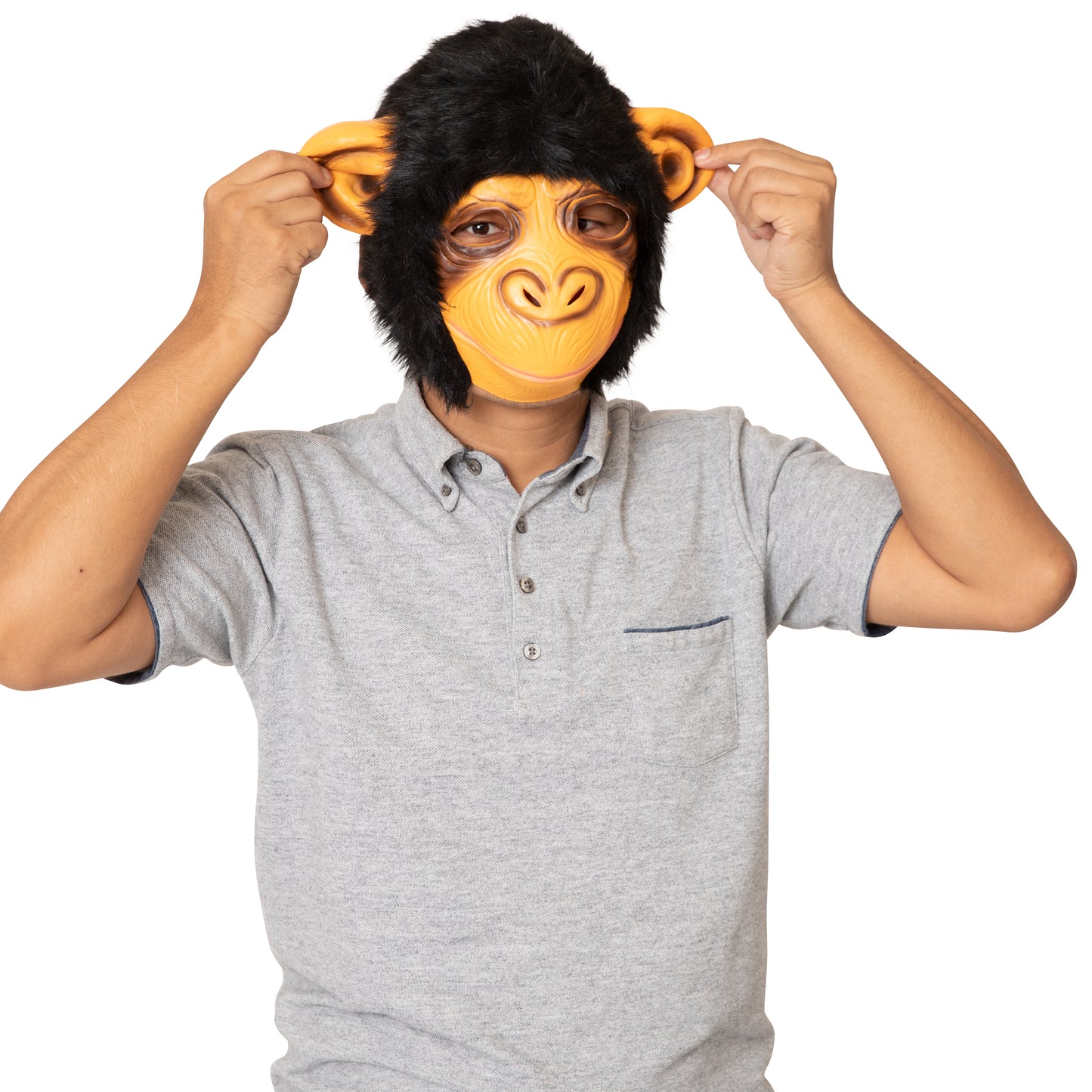 バラエティグッズ ラバーマスク チンパンジーハーフ ユニセックス フリーサイズ ブラウン 【クリアストーン】