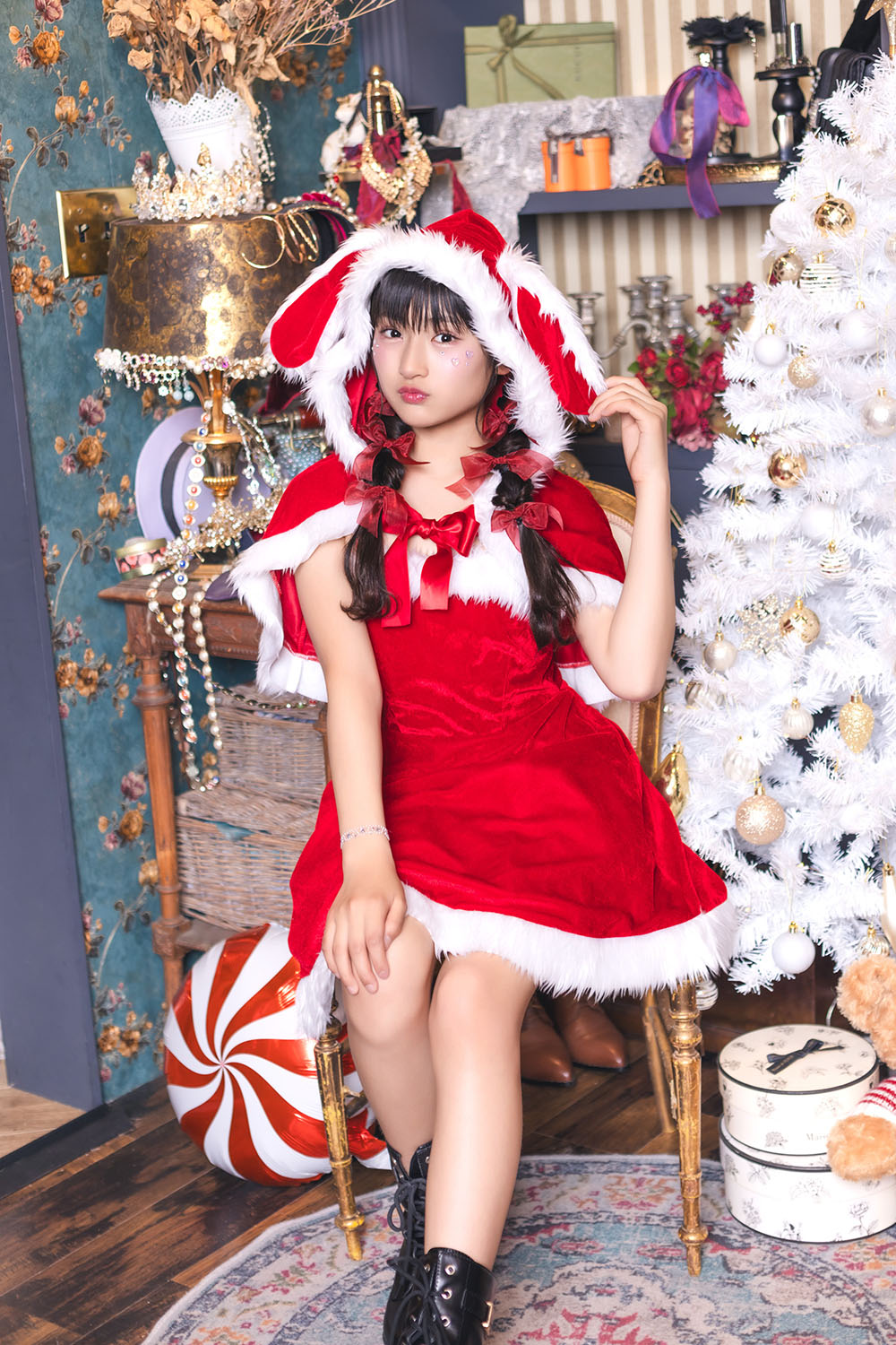 コスプレ ジュニア こども クリスマス メリープラムフェアリー うさぎ