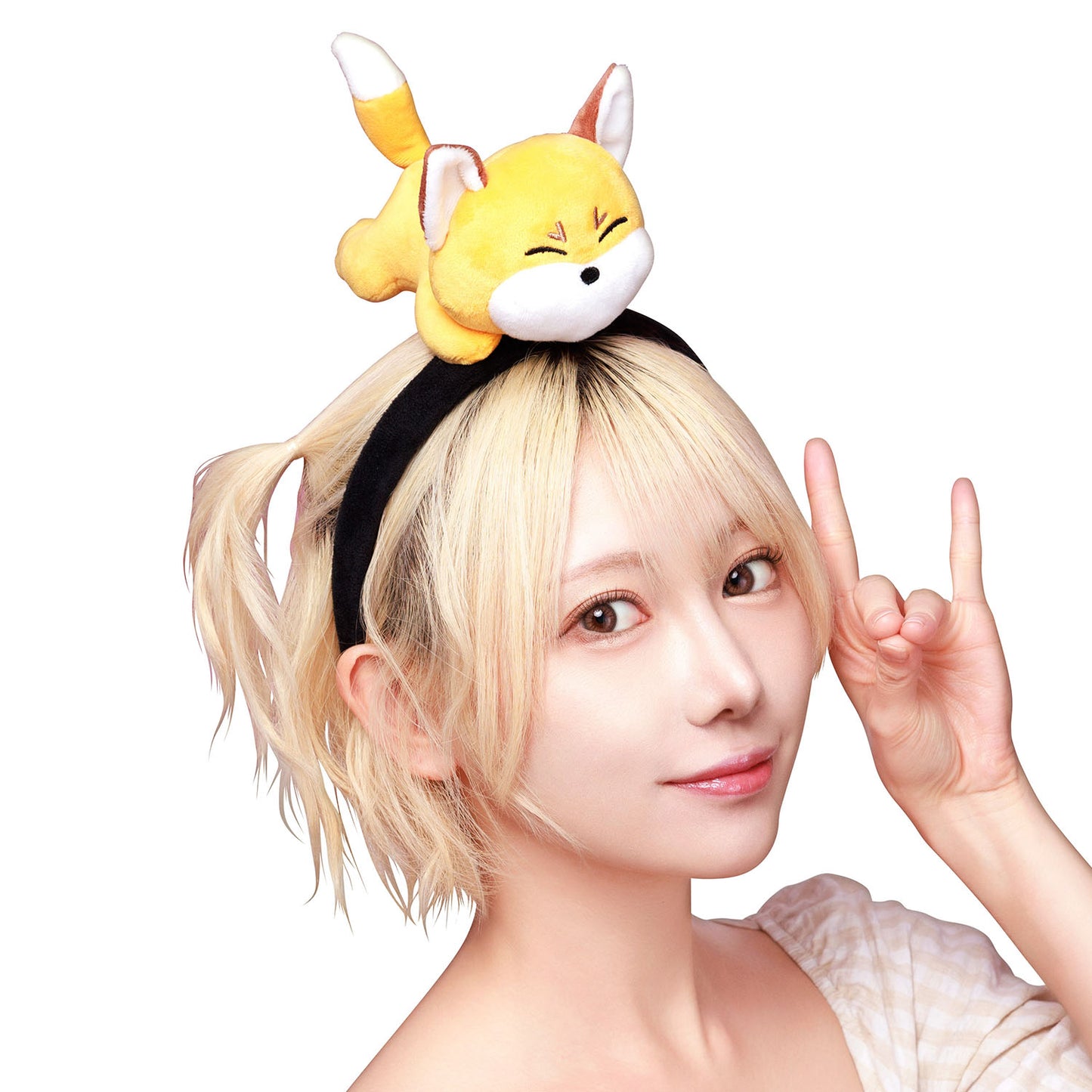 コスプレ 小物 動物 カチューシャ つれてってあにまるず ゆるしば/くろしば/どらねこ/ぴえんねこ/ふてぶてうさぎ/したたかきつね/おねだりれっさー UNISEX【クリアストーン】