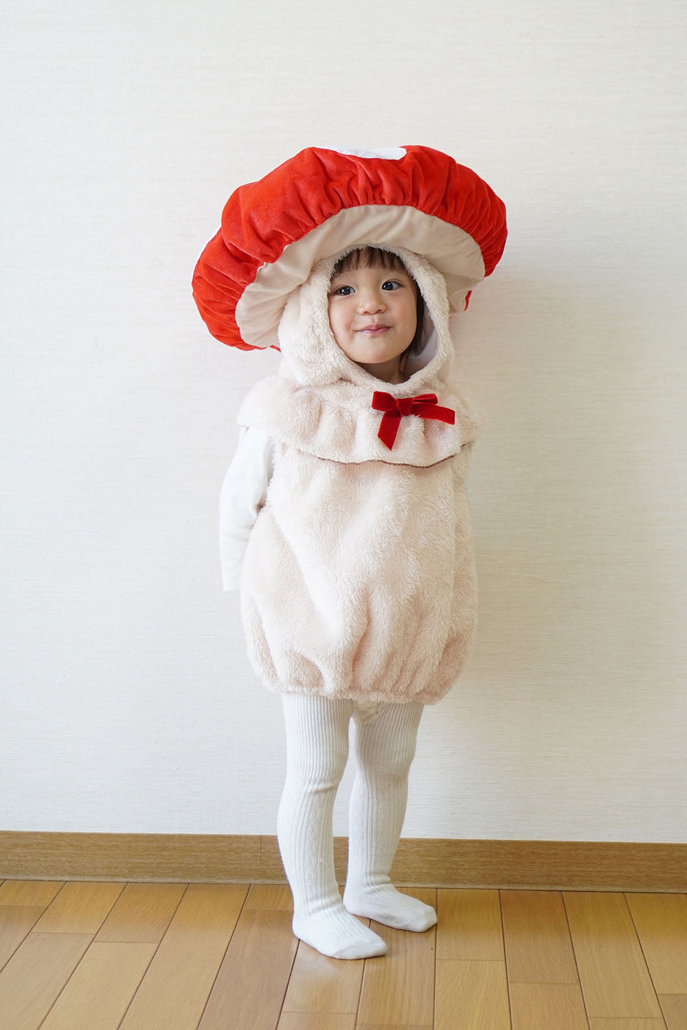 コスプレ ベビー 赤ちゃん マシュマロベビー きのこ ベビー 80cm レッド【クリアストーン】