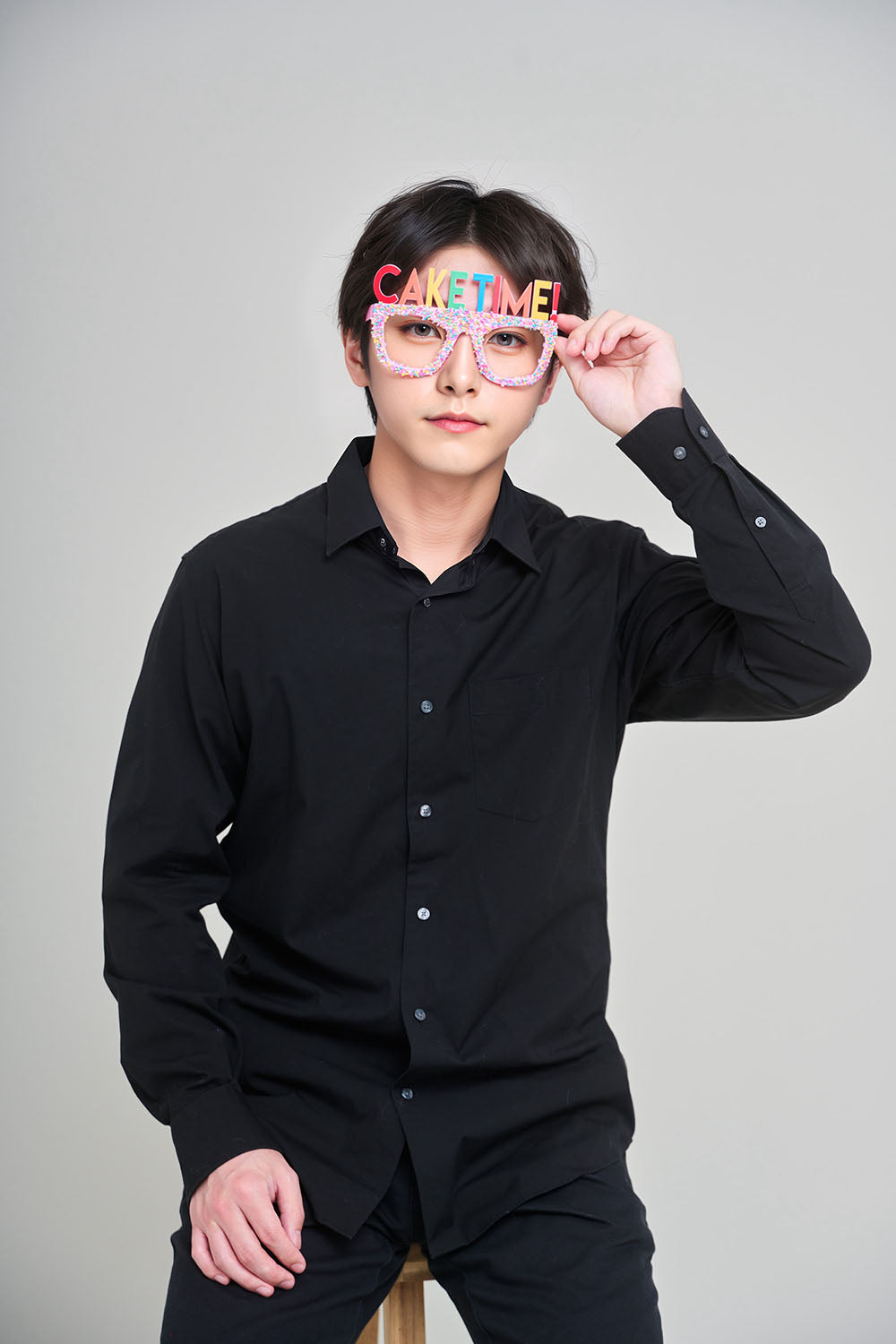 コスプレ小物 誕生日 バースデー ハピバ サングラス カラースプレー ユニセックス ピンク【クリアストーン】