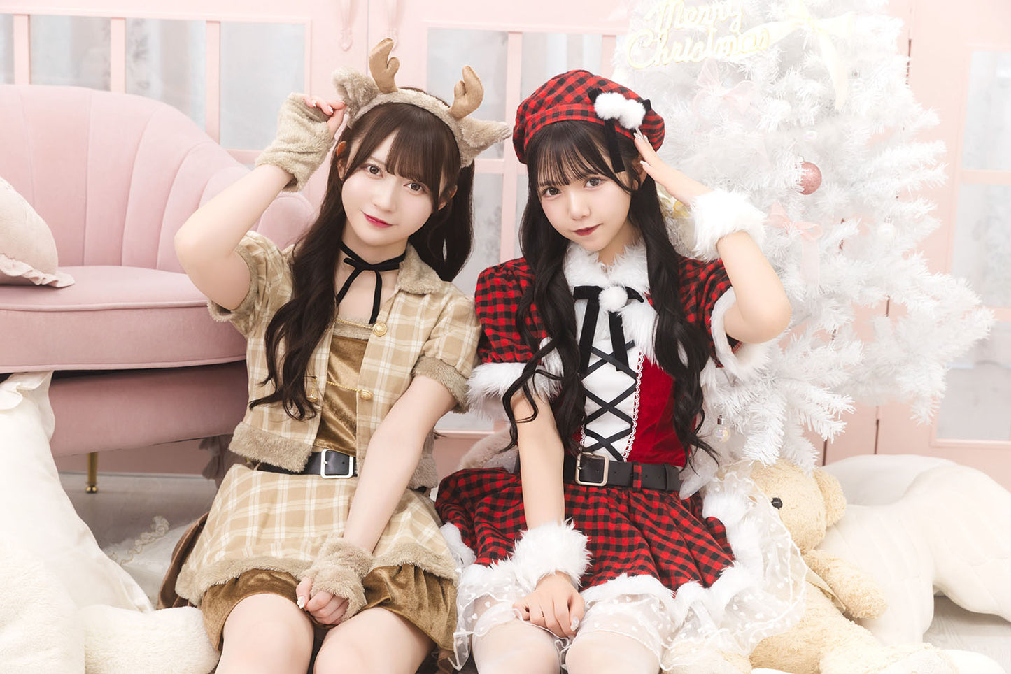 《JamsCollection着用》 コスプレ トナカイ クリスマス リリパレ キャラメルトナカイ レディース フリーサイズ ブラウン 【クリアストーン】♡