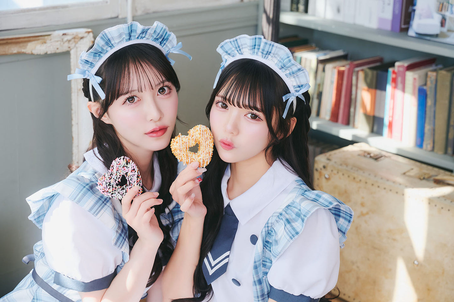 《JamsCollection着用》コスプレ ホワイトデー パティスリーメイド レディース フリーサイズ ブルー【クリアストーン】♡