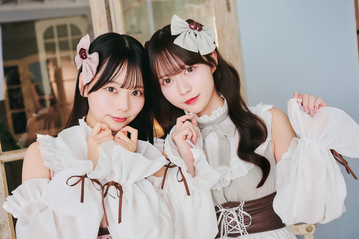 《JamsCollection着用》コスプレ バレンタイン リリパレ スイートホイップメイド レディース フリーサイズ ピンク/グレー【クリアストーン】
