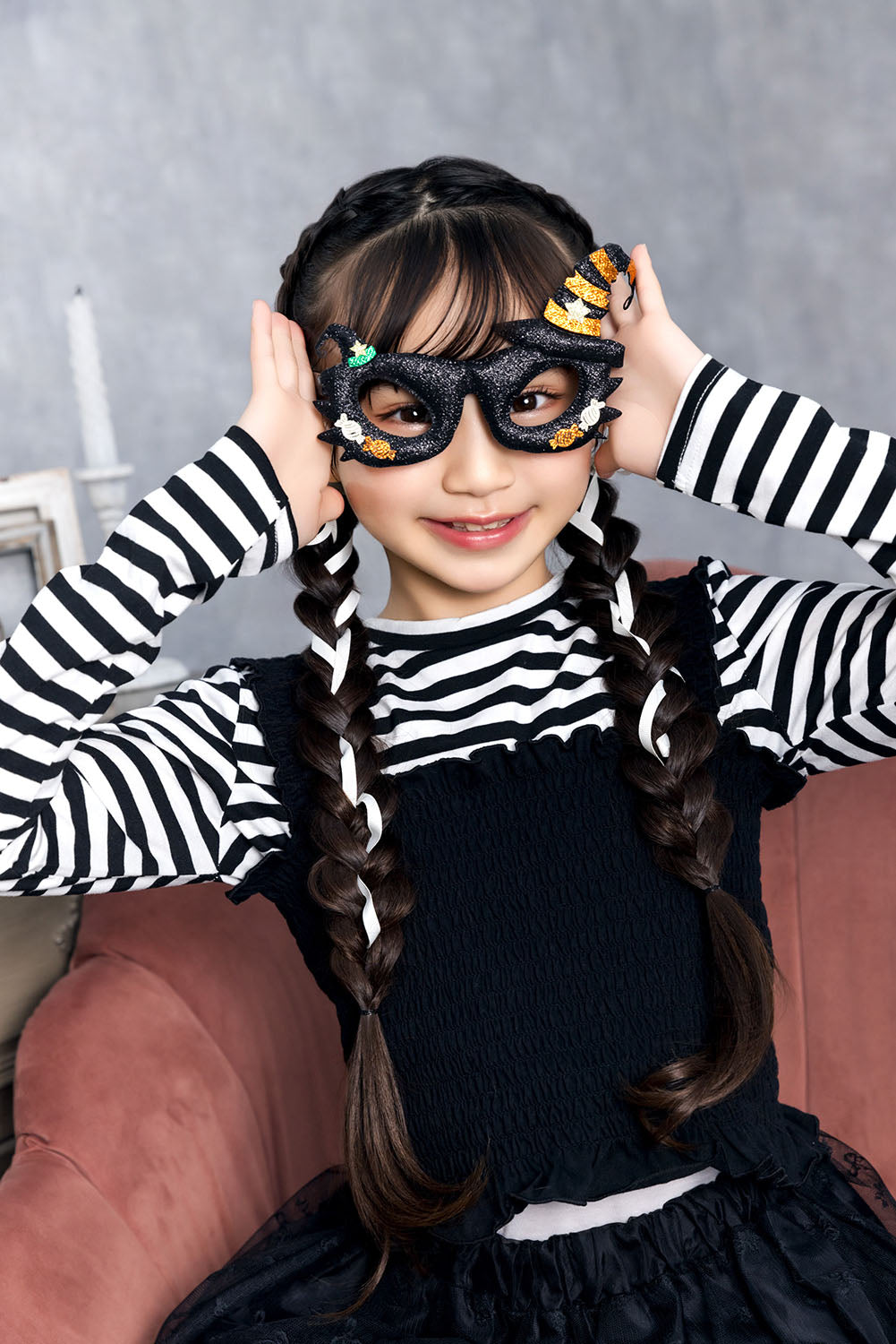 コスプレ小物 アニマル かぼちゃ ハロウィン メガネ キッズ フリーサイズ 【クリアストーン】