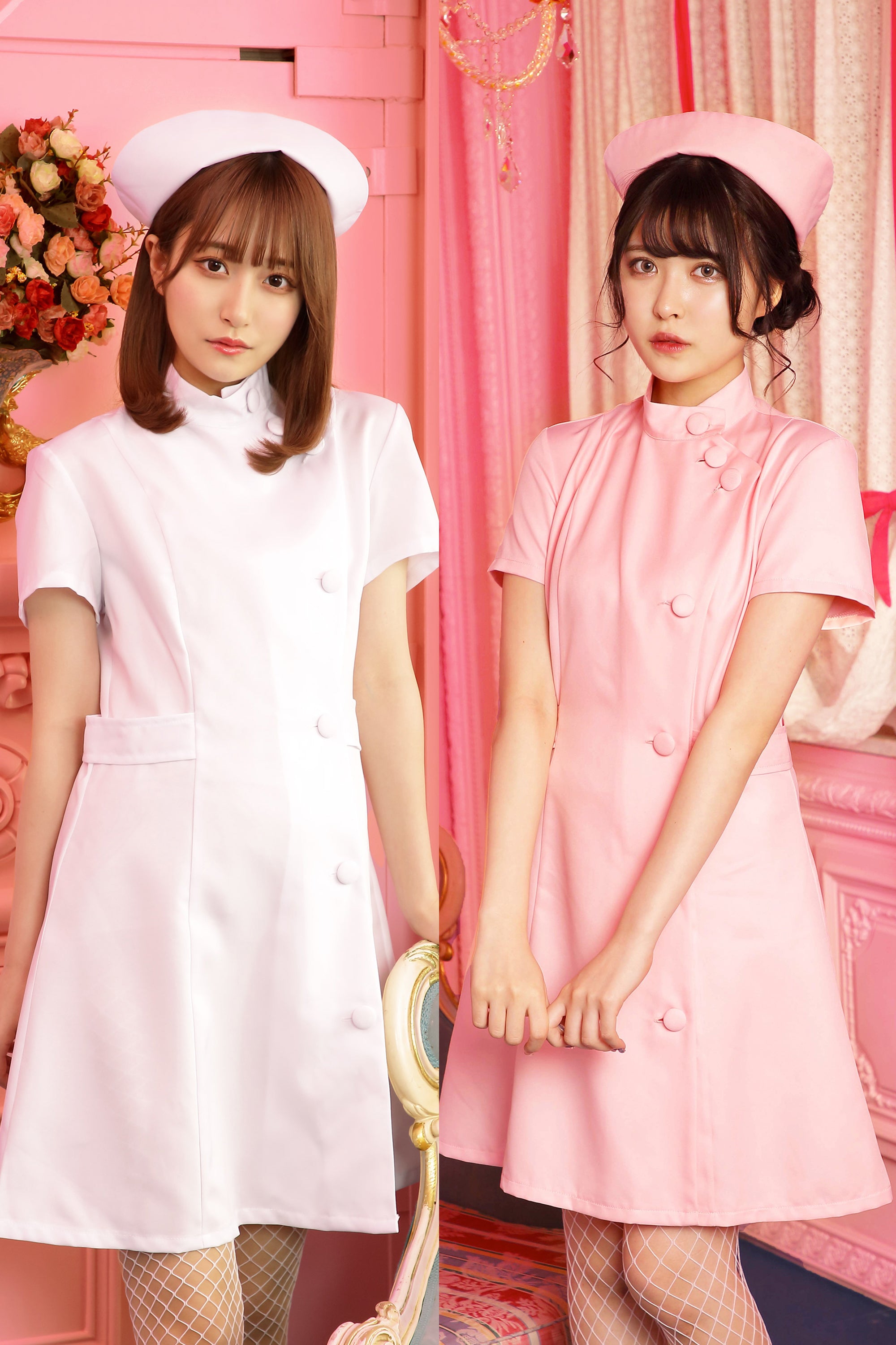 コスプレ ナース トキメキグラフィティ ホワイトナース/ピンクガーリーナース レディース フリーサイズ ホワイト/ピンク【クリアストーン ...