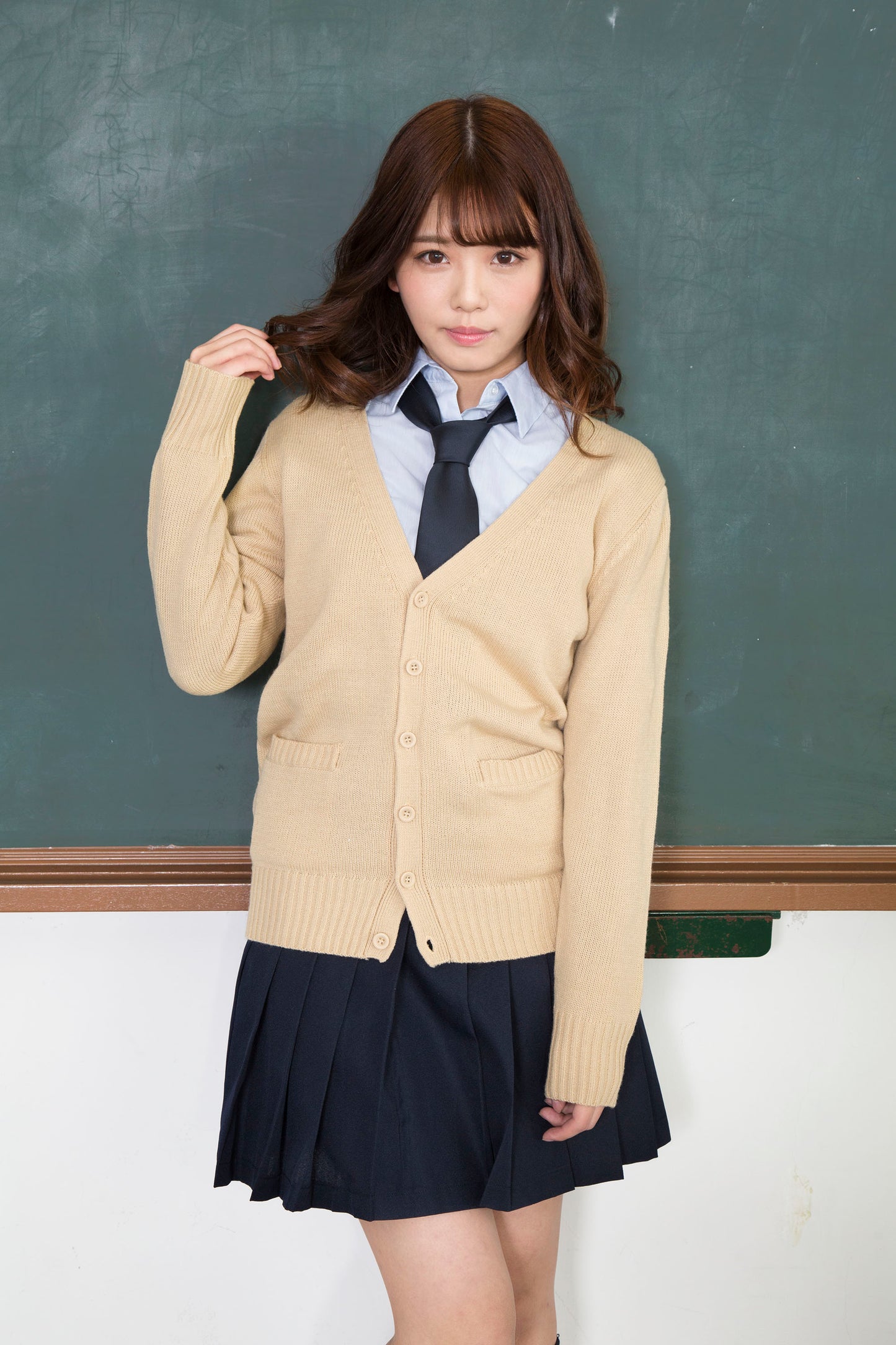 制服 なんちゃって制服 コスプレ カーディガン ニット セーター TeensEver レディース M/L/LL ネイビー/ブラック/グレー/ホワイト/ピンク/ベージュ【クリアストーン】