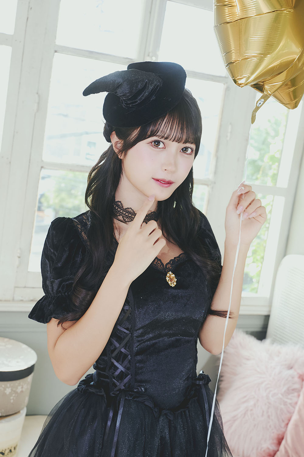 《JamsCollection・北乃咲久ちゃん着用》コスプレ 魔女 ファンタジックヴィラン マギア レディース フリーサイズ ブラック【クリアストーン】