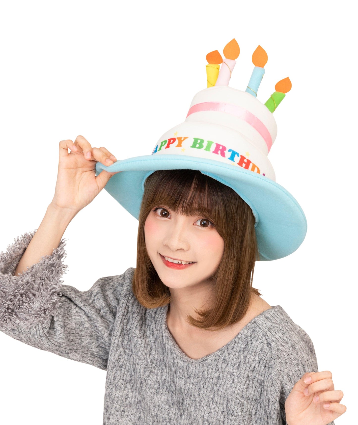 コスプレ小物 ハロウィン かぶりもの 被り物 ケーキ 誕生日 かぶりもん バースデーケーキハット ユニセックス フリーサイズ ホワイト 【クリアストーン】 - clearstone(クリアストーン)公式オンラインストア