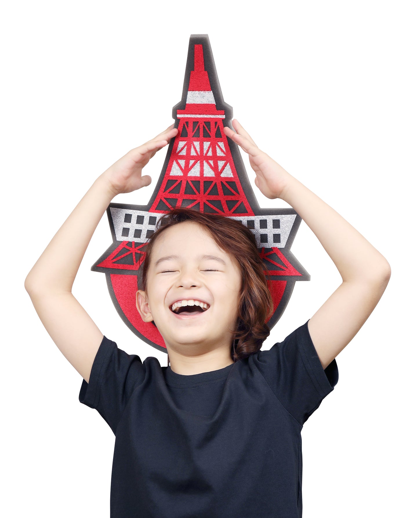 応援グッズ 応援 スポーツ 日本 東京タワー スポンジバンド タワー ユニセックス フリーサイズ レッド【クリアストーン】