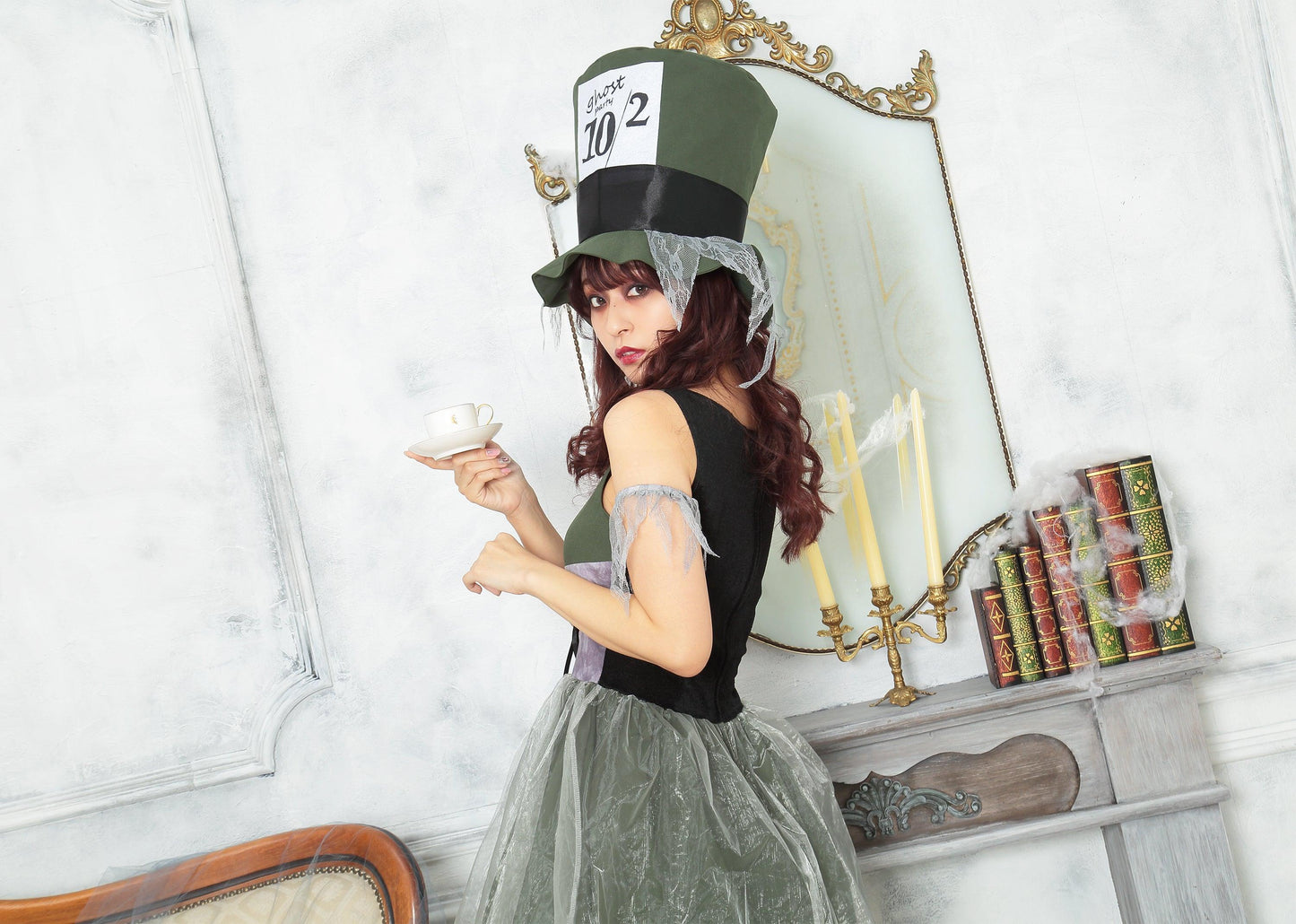 コスプレ ハロウィン ハッター 帽子屋 不思議の国のアリス ゴースト ゴシック ゴシックハッター レディース フリーサイズ グリーン 【クリアストーン】 - clearstone(クリアストーン)公式オンラインストア