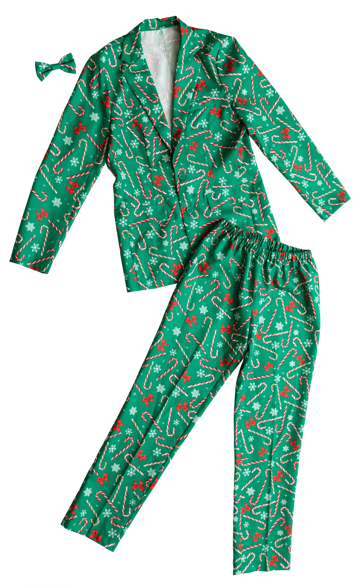 コスプレ クリスマス スーツ クリスマススーツキャンディケイン メンズ グリーン 【クリアストーン】