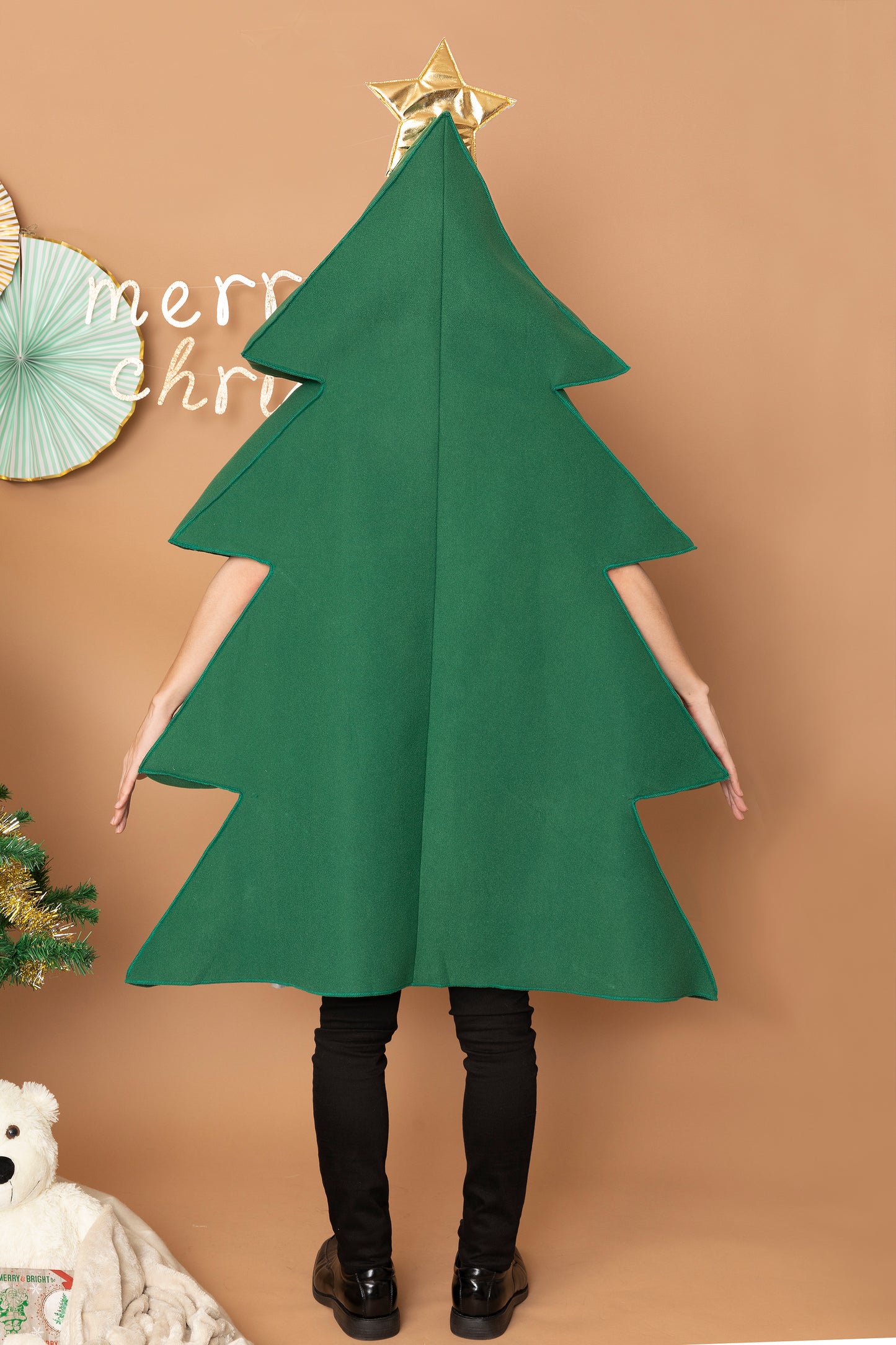コスプレ クリスマス ツリー 着ぐるみ スーパーツリーマン メンズ グリーン 【クリアストーン】