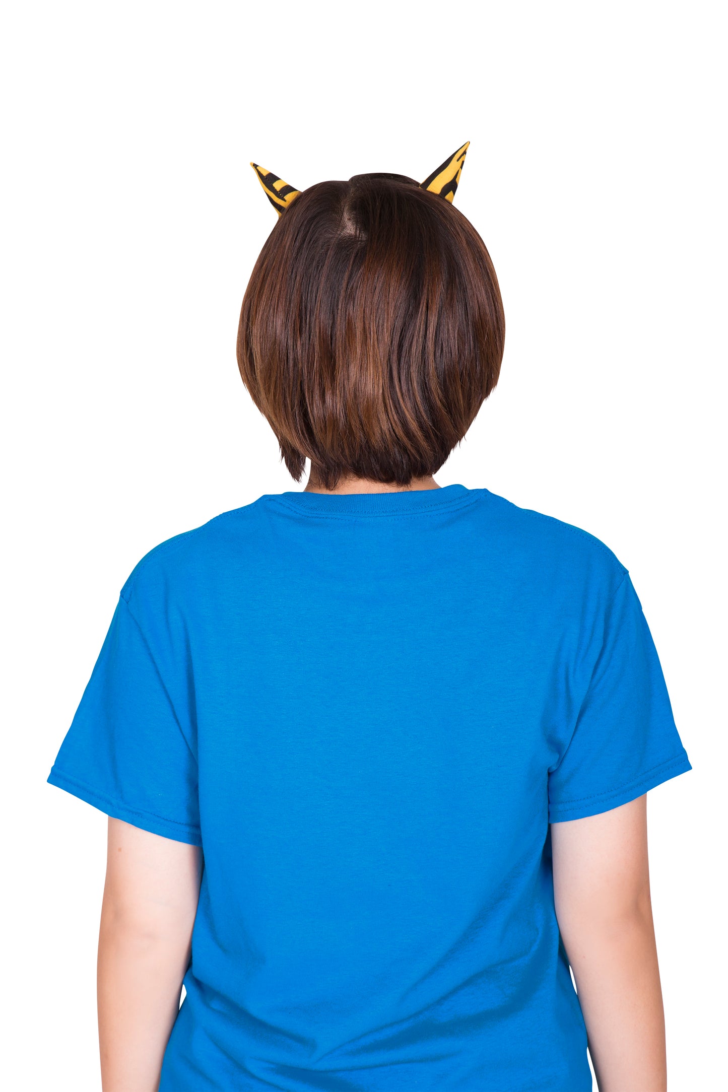 コスプレ 節分 鬼 ヘアピン ツノツノ鬼ピン ユニセックス イエロー 【クリアストーン】