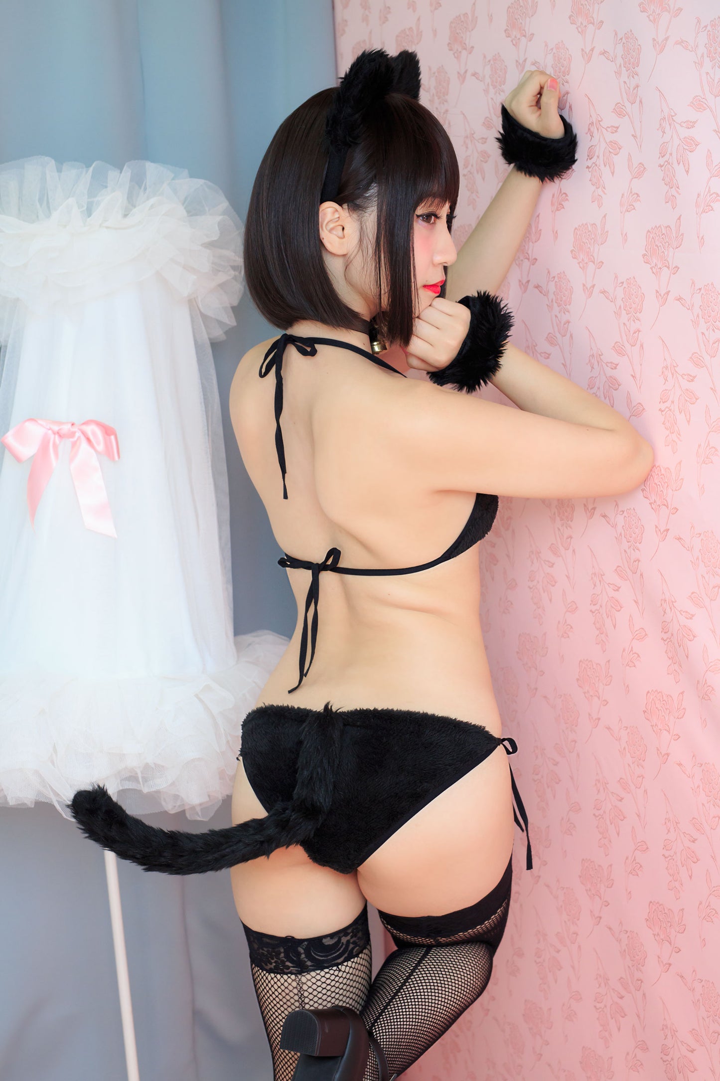 コスプレ ねこ シュガーペット ミルクキャット/ブラックキャット レディース フリーサイズ ホワイト/ブラック【クリアストーン】