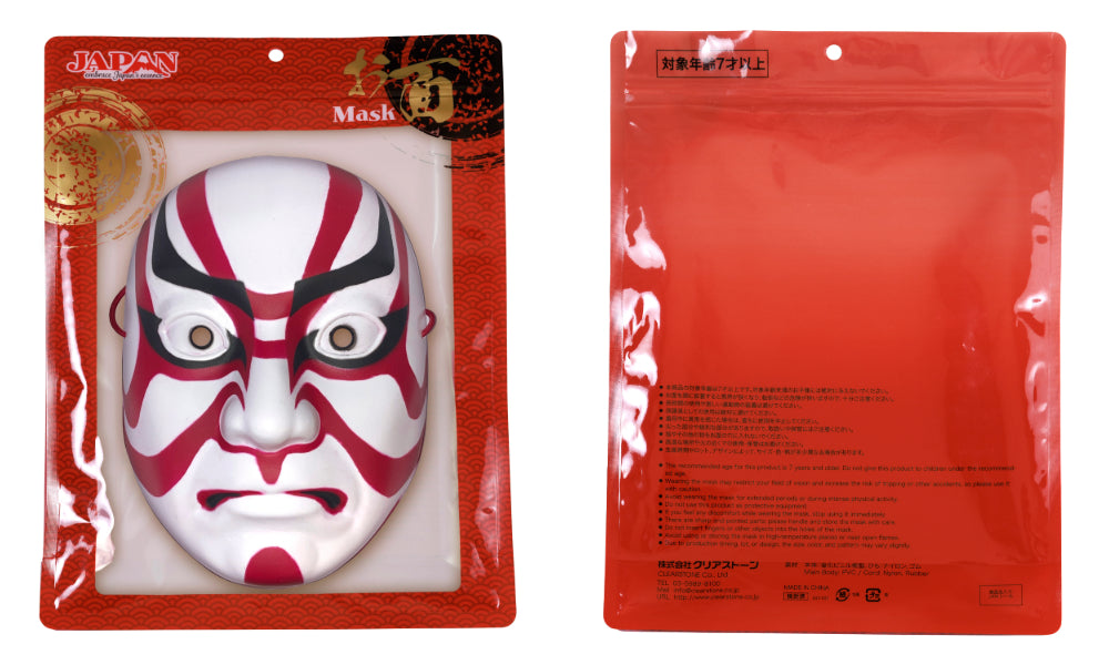 [New] コスプレ小物 人物 人型 お面 和風お面 小面/ひょっとこ/おかめ/相撲/写楽男子/筋隈/だるま ユニセックス フリーサイズ ホワイト/ペールオレンジ/レッド 【クリアストーン】