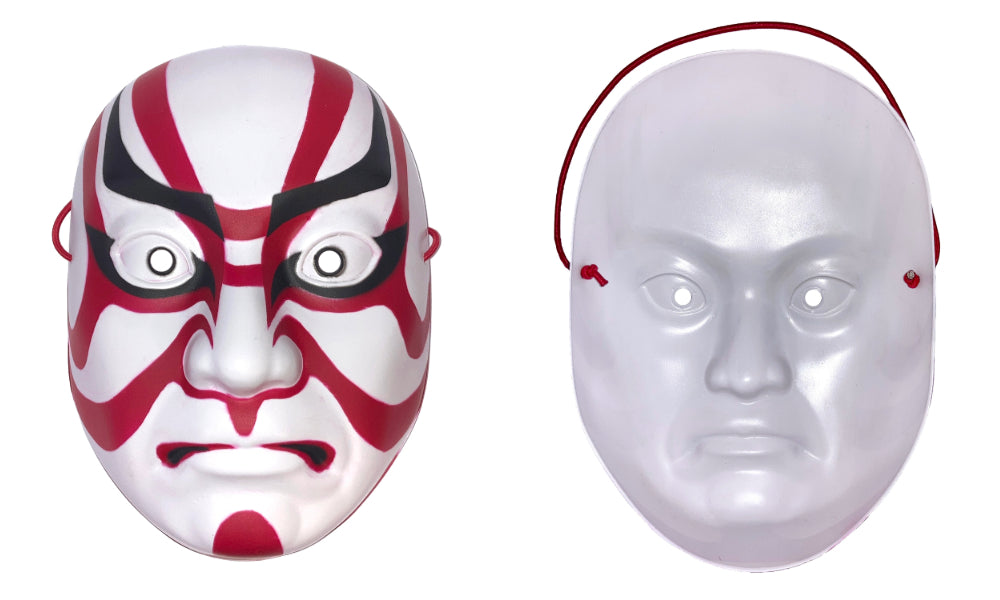 [New] コスプレ小物 人物 人型 お面 和風お面 小面/ひょっとこ/おかめ/相撲/写楽男子/筋隈/だるま ユニセックス フリーサイズ ホワイト/ペールオレンジ/レッド 【クリアストーン】