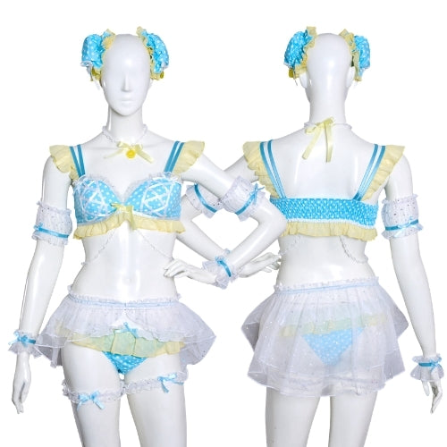 [New] コスプレ メロリック チャイナブルー レディース フリーサイズ ブルー【クリアストーン】♡