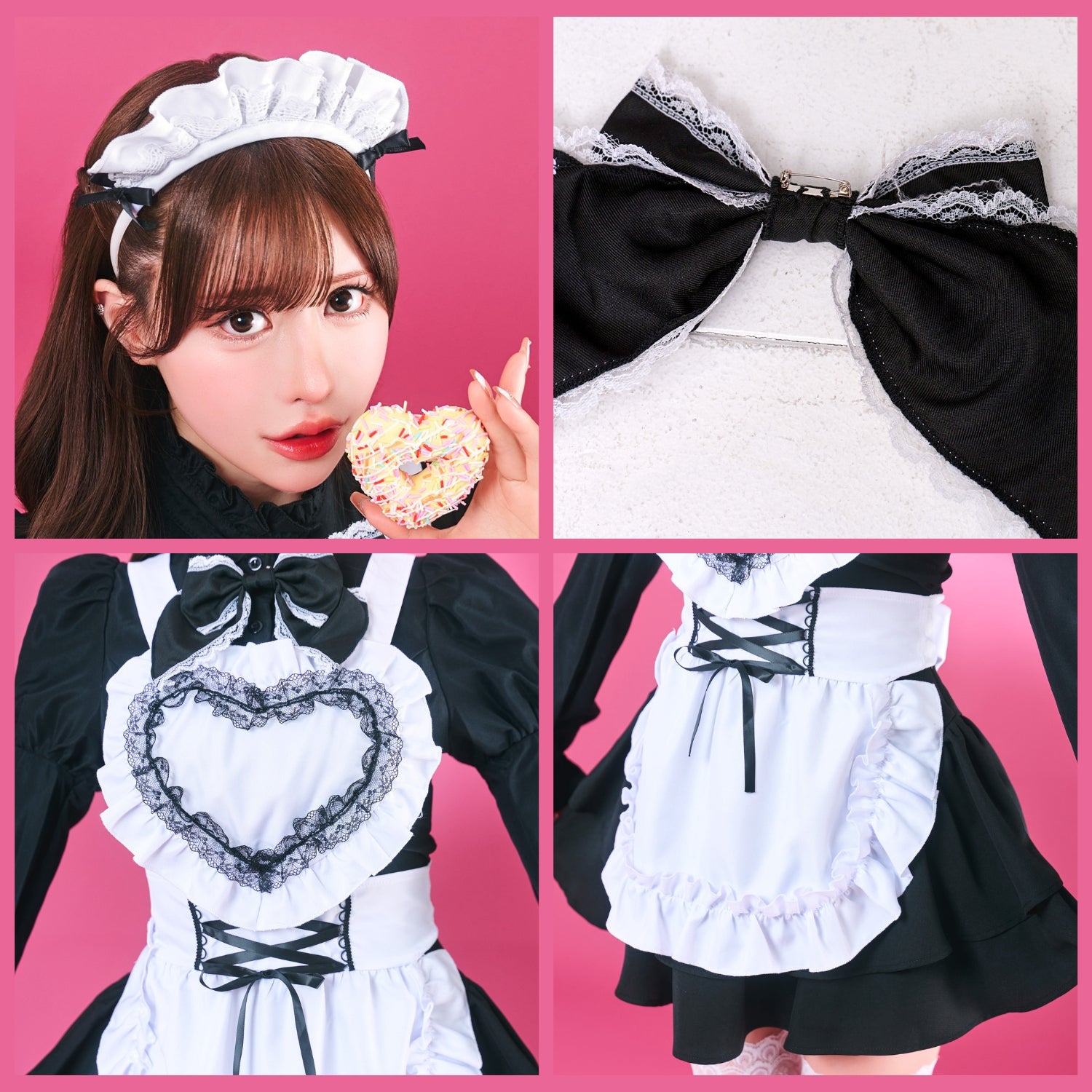 New] コスプレ メイド トッピングトップス メイドエプロン レディース