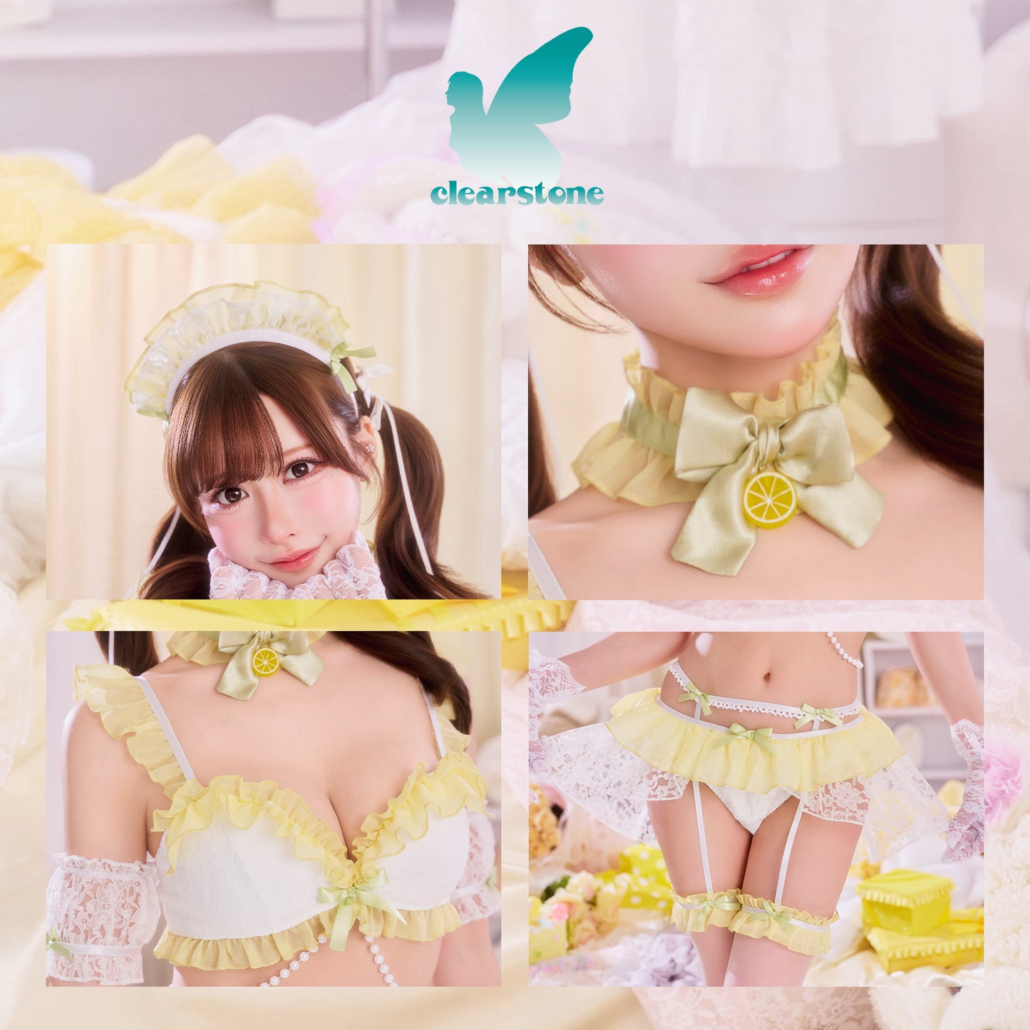 [New] コスプレ メロリック レモンドロップ レディース フリーサイズ イエロー【クリアストーン】♡