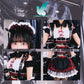 [New] コスプレ ゴスパンドール メイド レディース フリーサイズ モノトーン/レッド【クリアストーン】♡