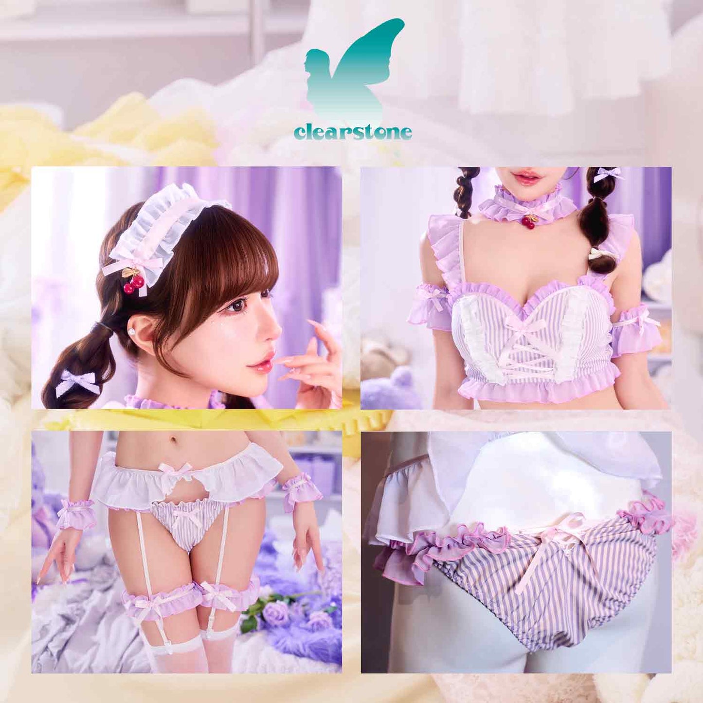 [New] コスプレ メロリック バイオレットフィズ レディース フリーサイズ ブルー【クリアストーン】♡