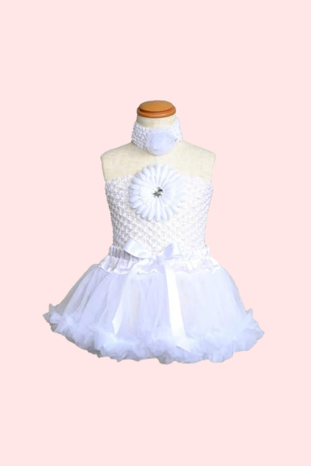 衣装 ベビー 赤ちゃん ベビーチュチュ 3点セット 0か月~12か月 ホワイト【クリアストーン】