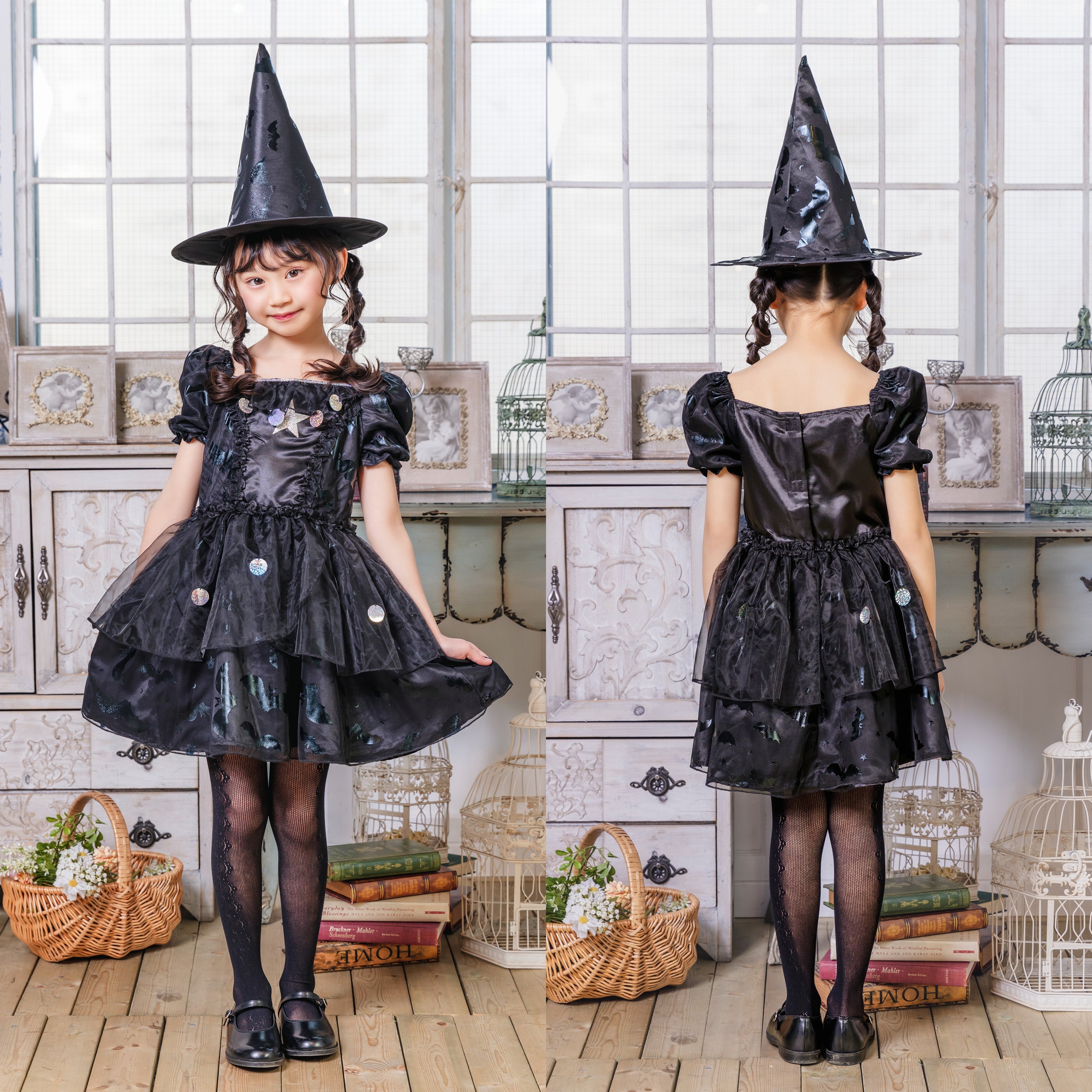 コスプレ キッズ こども 魔女 ハロウィン メルヘンウィッチ 女の子