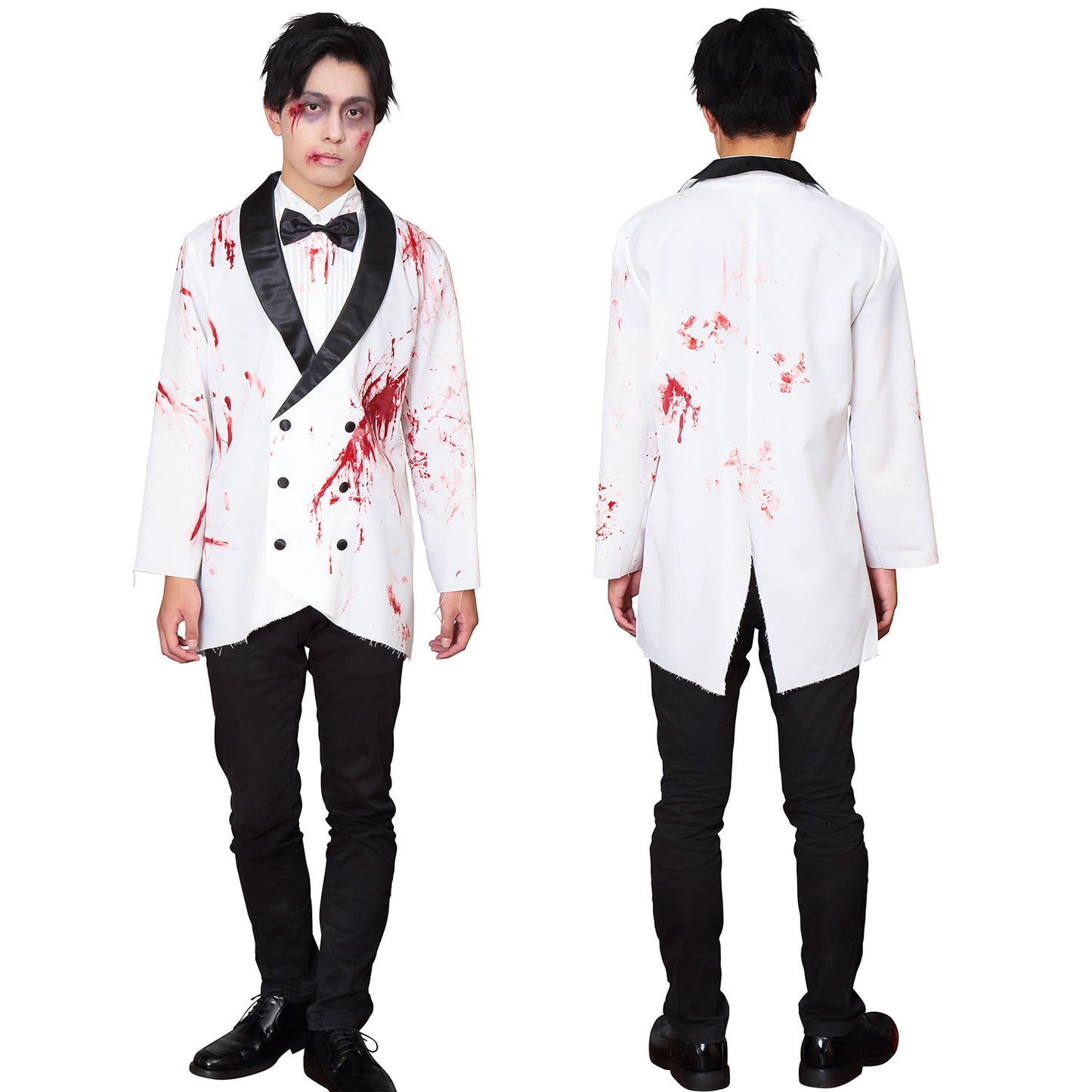 コスプレ ハロウィン スプラッターグルーム メンズ フリーサイズ ホワイト【クリアストーン】