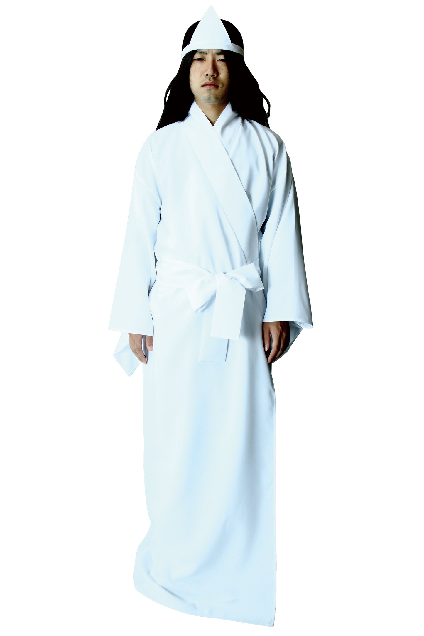 コスプレ ハロウィン 本格 日本の幽霊 ユニセックス ホワイト【クリアストーン】