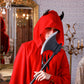 ≪スタンミさん着用≫ コスプレ 仮装 ハロウィン デビルローブ メンズ フリーサイズ レッド 【クリアストーン】