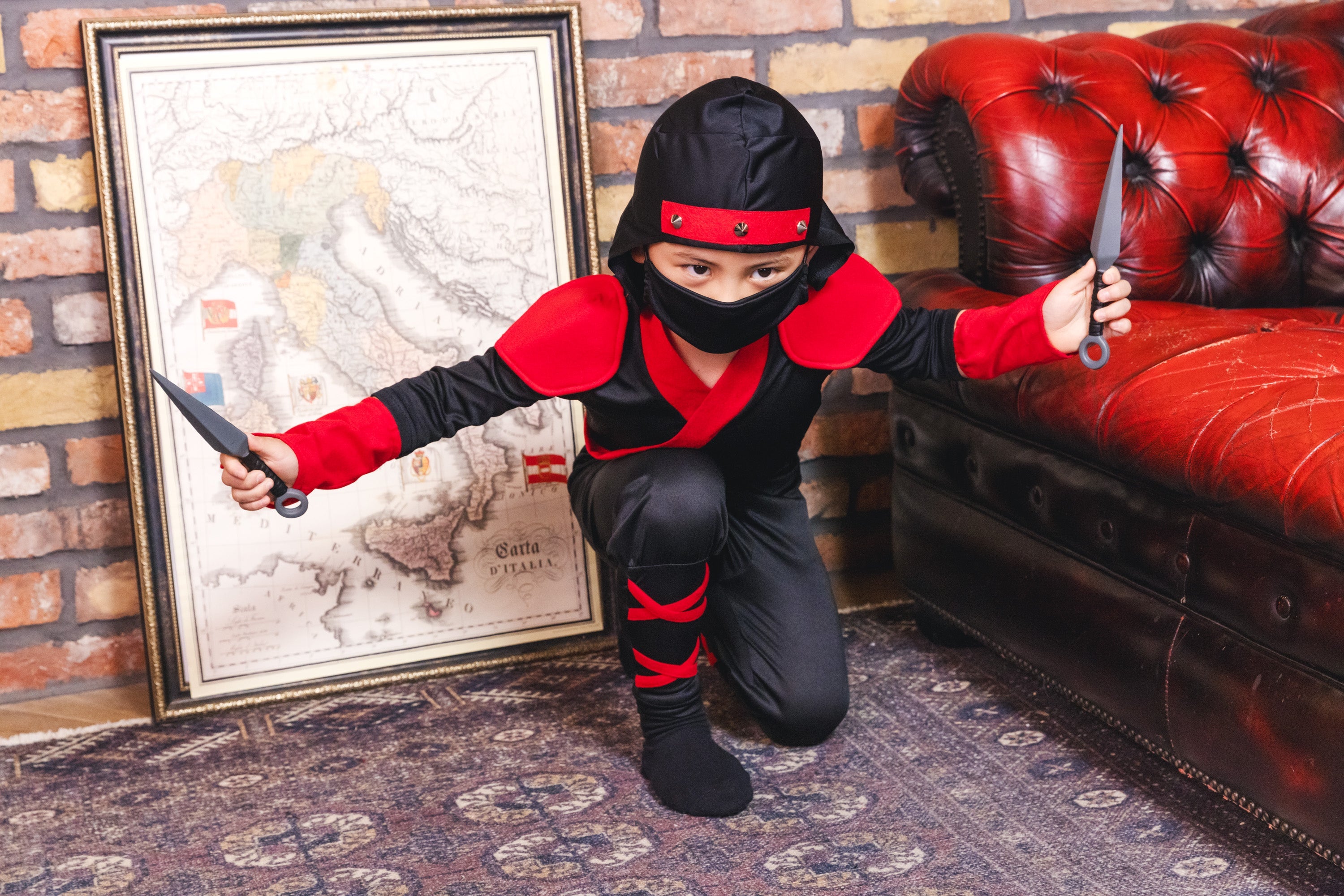 コスプレ ハロウィン キッズ こども 忍者ファイター 100/120/140