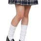 制服 ルーズソックス 靴下 TeensEver レディース 50cm/80cm/100cm/120cm ホワイト【クリアストーン】