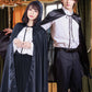 ≪スタンミさん着用≫ コスプレ 仮装 ハロウィン ブラックマント ユニセックス フリーサイズ ブラック 【クリアストーン】