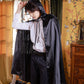≪スタンミさん着用≫ コスプレ 仮装 ハロウィン ブラックマント ユニセックス フリーサイズ ブラック 【クリアストーン】