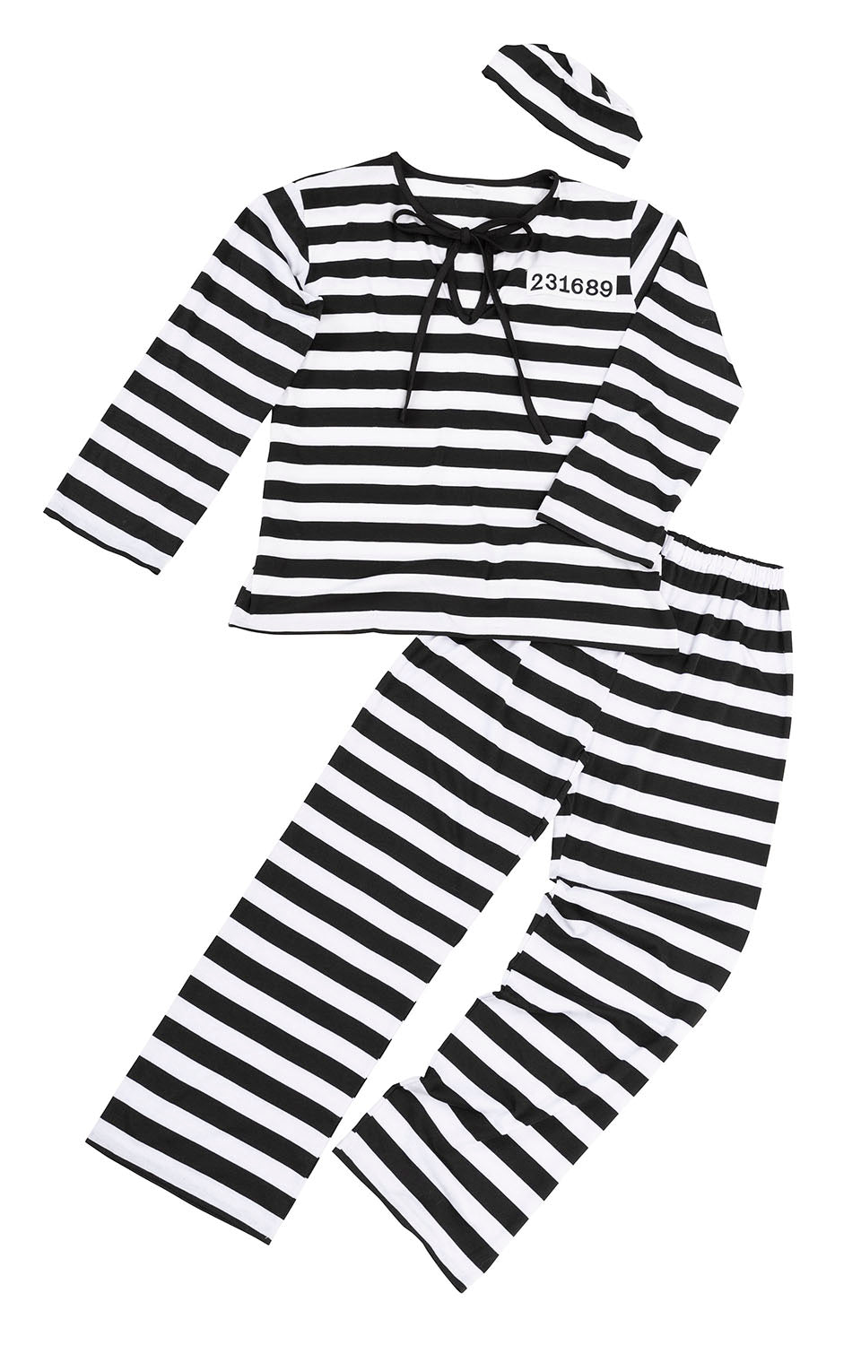 ≪スタンミさん着用≫ コスプレ 仮装 ハロウィン 囚人 フォンデットスーツ メンズ フリーサイズ ブラック 【クリアストーン】