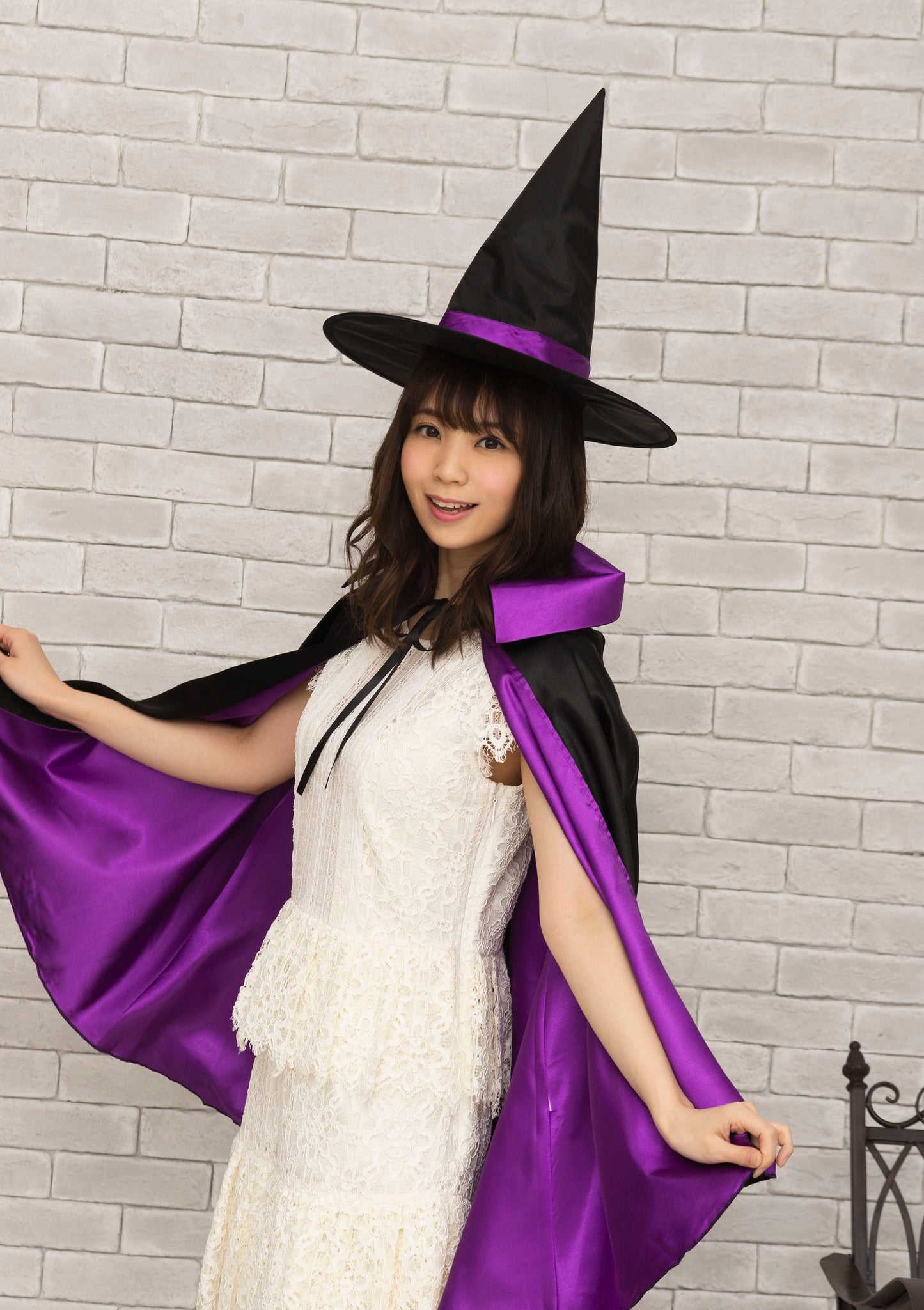 コスプレ 仮装 ハロウィン 2カラーマント 大人 ユニセックス フリーサイズ レッド / パープル【クリアストーン】