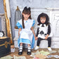 コスプレ キッズ こども 不思議の国のアリス アリス メイド ハロウィン AQUAドレス 100cm/120cm/140cm ブルー ホワイト【クリアストーン】