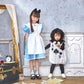 コスプレ キッズ こども 不思議の国のアリス アリス メイド ハロウィン AQUAドレス 100cm/120cm/140cm ブルー ホワイト【クリアストーン】