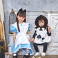 コスプレ キッズ こども 不思議の国のアリス アリス メイド ハロウィン AQUAドレス 100cm/120cm/140cm ブルー ホワイト【クリアストーン】