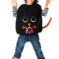 コスプレ キッズ こども 黒猫 ねこ アニマル ハロウィン スマイルキャット 120cm ブラック【クリアストーン】