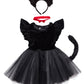 コスプレ ベビー ねこ アニマル プティシャノワール 女の子 100cm/120cm/140cm ブラック 【クリアストーン】