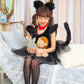 コスプレ ベビー ねこ アニマル プティシャノワール 女の子 100cm/120cm/140cm ブラック 【クリアストーン】