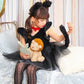コスプレ ベビー ねこ アニマル プティシャノワール 女の子 100cm/120cm/140cm ブラック 【クリアストーン】