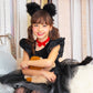 コスプレ ベビー ねこ アニマル プティシャノワール 女の子 100cm/120cm/140cm ブラック 【クリアストーン】