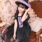 コスプレ キッズ こども 魔女 ハロウィン ノワールウィッチ 女の子 120cm/140cm ブラック 【クリアストーン】