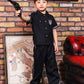コスプレ キッズ こども 警官 ハロウィン スーパーポリスマン 男の子 100/120/140cm ブラック【クリアストーン】