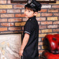 コスプレ キッズ こども 警官 ハロウィン スーパーポリスマン 男の子 100/120/140cm ブラック【クリアストーン】